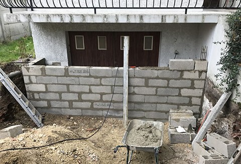 Construction mur murets 95